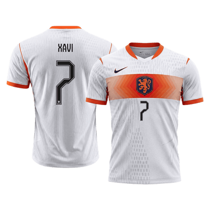 Netherlands VM Bortedrakt Spillerversjon 2026 XAVI #7 Slim Fit