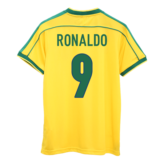 Brazil World Cup Retro Hjemmedrakt 1998 RONALDO #9