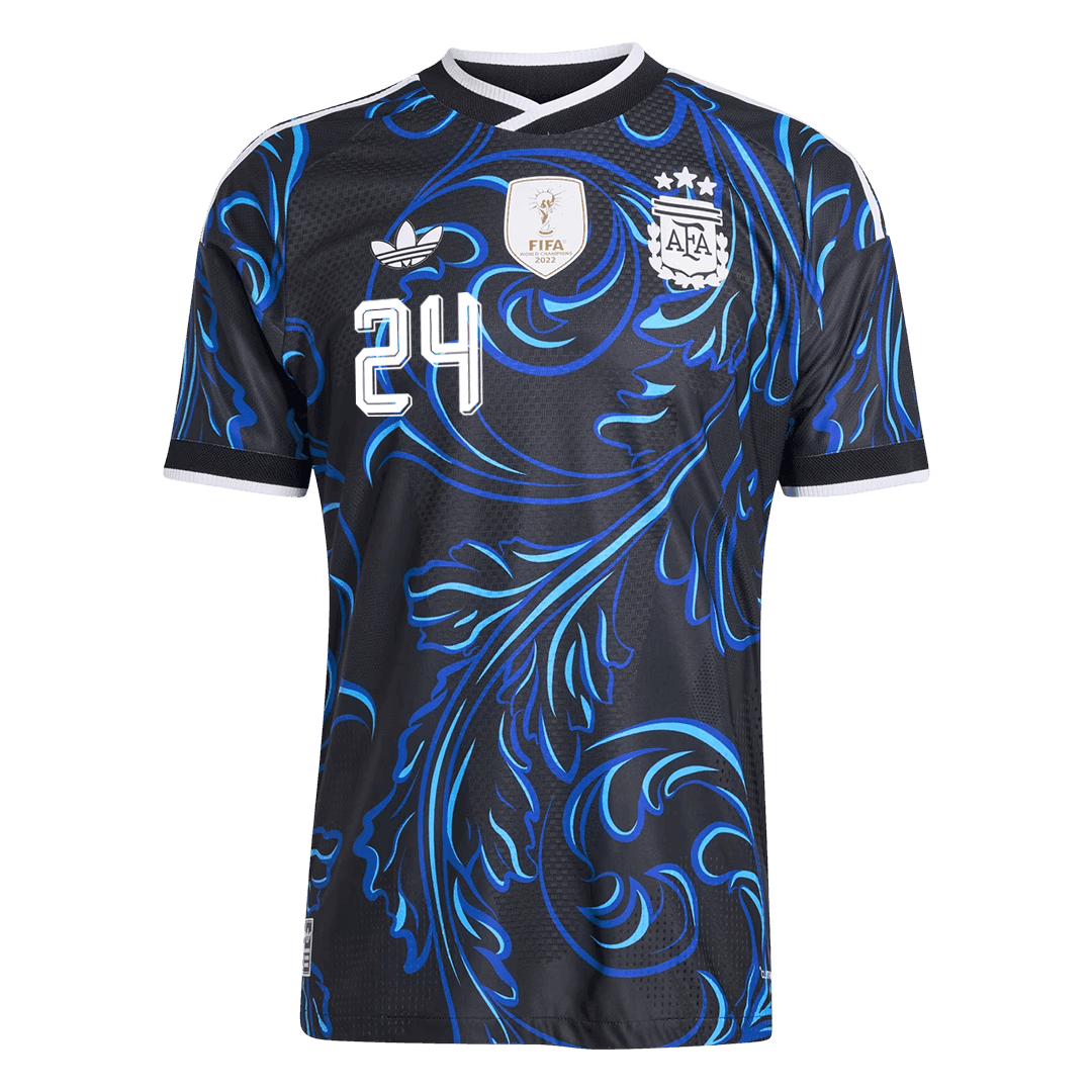 Argentina VM Bortedrakt Spillerversjon 2026 E. FERNÁNDEZ #24 Slim Fit