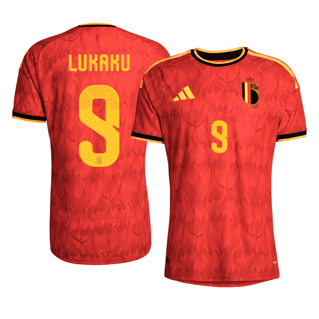 Belgium VM Hjemmedrakt Spillerversjon 2026 LUKAKU #9 Slim Fit