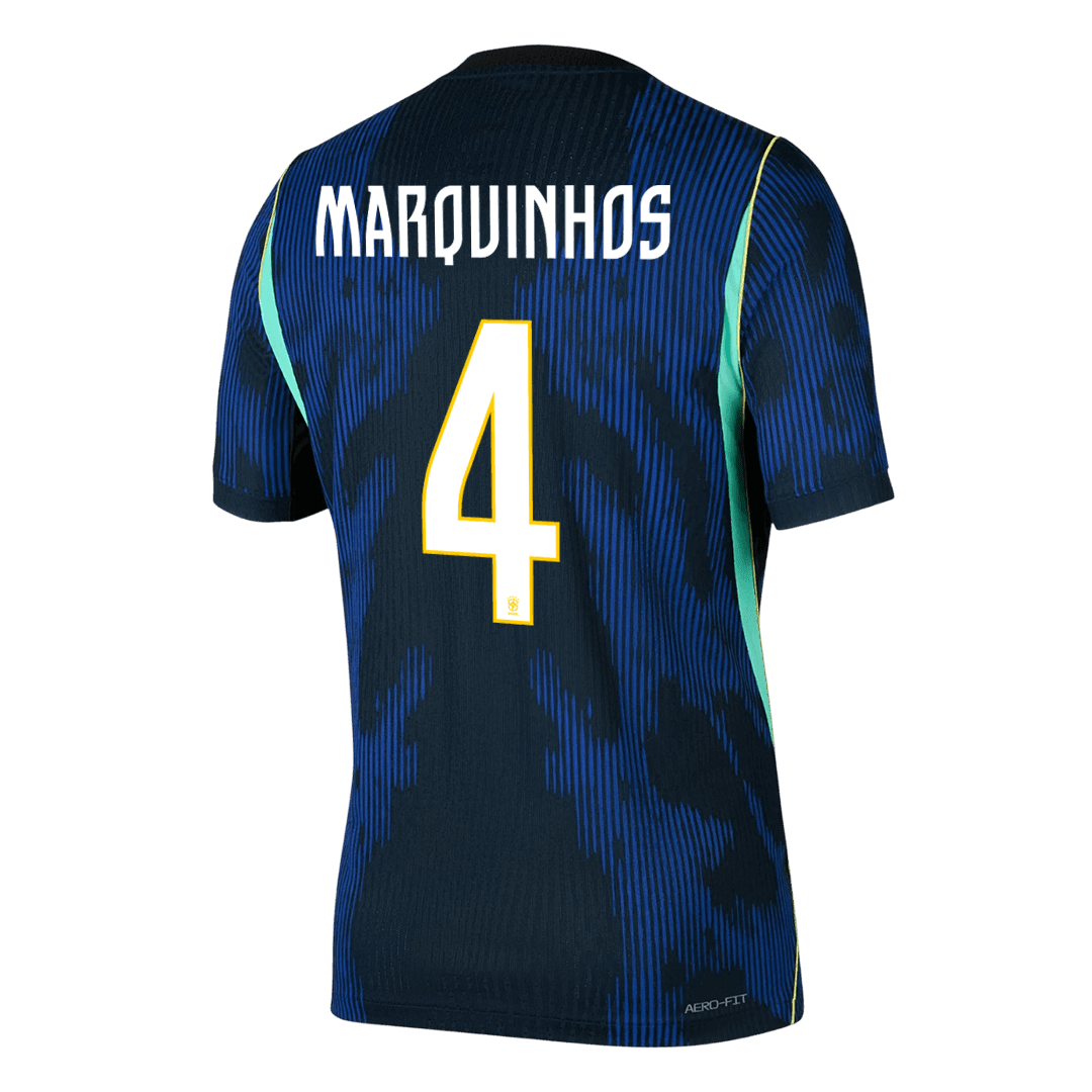 Brazil VM Bortedrakt Spillerversjon 2026 MARQUINHOS #4 Slim Fit