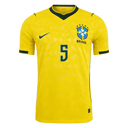 Brazil VM Hjemmedrakt Spillerversjon 2026 CASEMIRO #5 Slim Fit