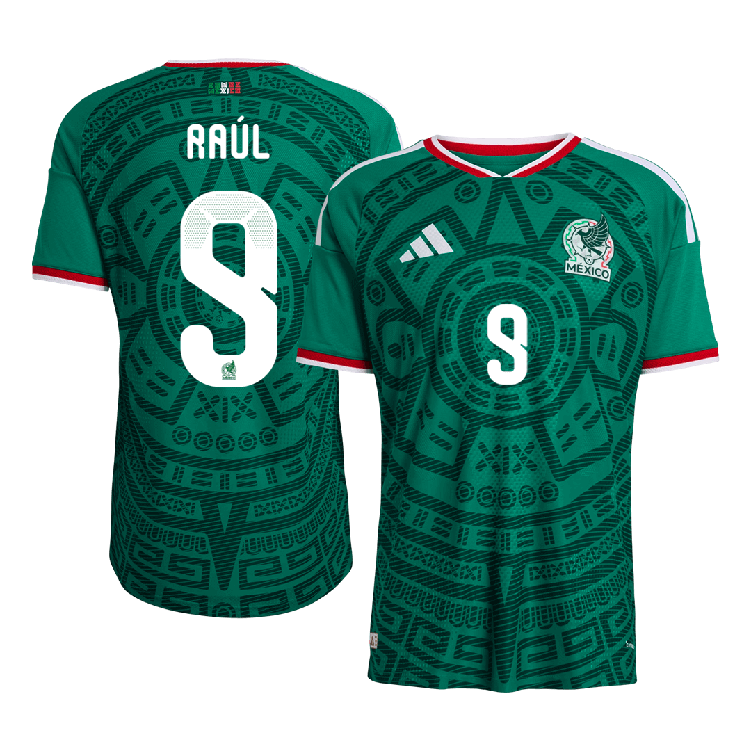 Mexico World Cup Hjemmedrakt Spillerversjon 2026 Raúl #9 Slim Fit