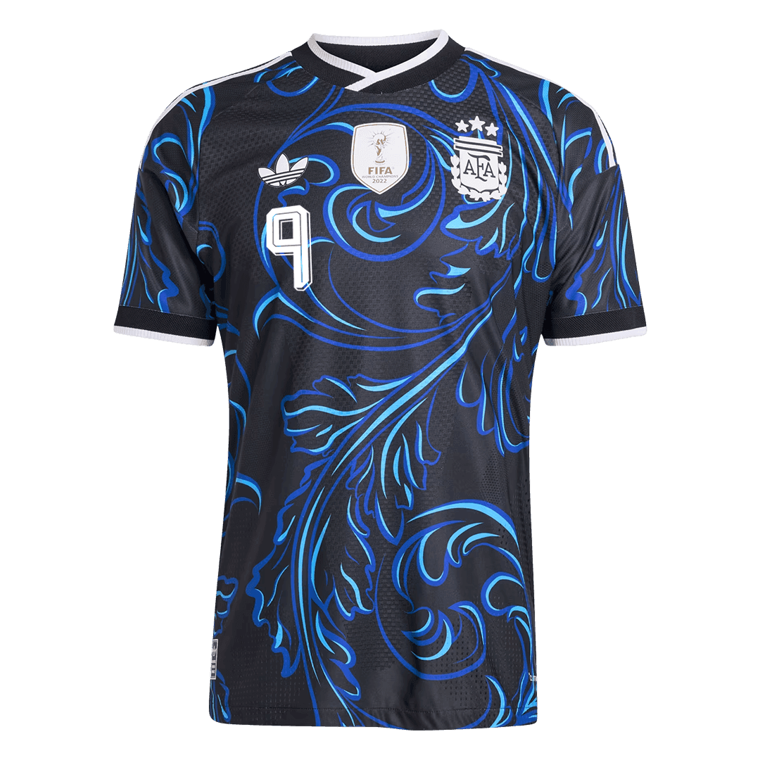 Argentina VM Bortedrakt Spillerversjon 2026 J. ÁLVAREZ #9 Slim Fit