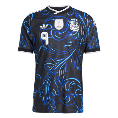 Argentina VM Bortedrakt Spillerversjon 2026 J. ÁLVAREZ #9 Slim Fit