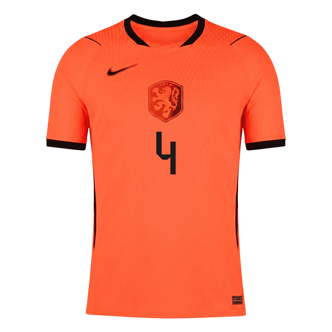 Netherlands VM Hjemmedrakt Spillerversjon 2026 VIRGIL #4 Slim Fit