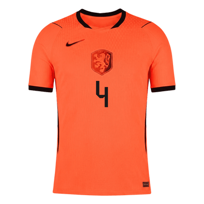 Netherlands VM Hjemmedrakt Spillerversjon 2026 VIRGIL #4 Slim Fit