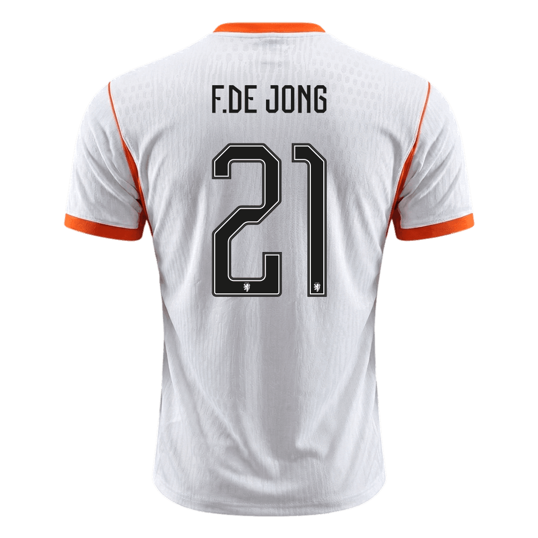 Netherlands VM Bortedrakt Spillerversjon 2026 F.DE JONG #21 Slim Fit