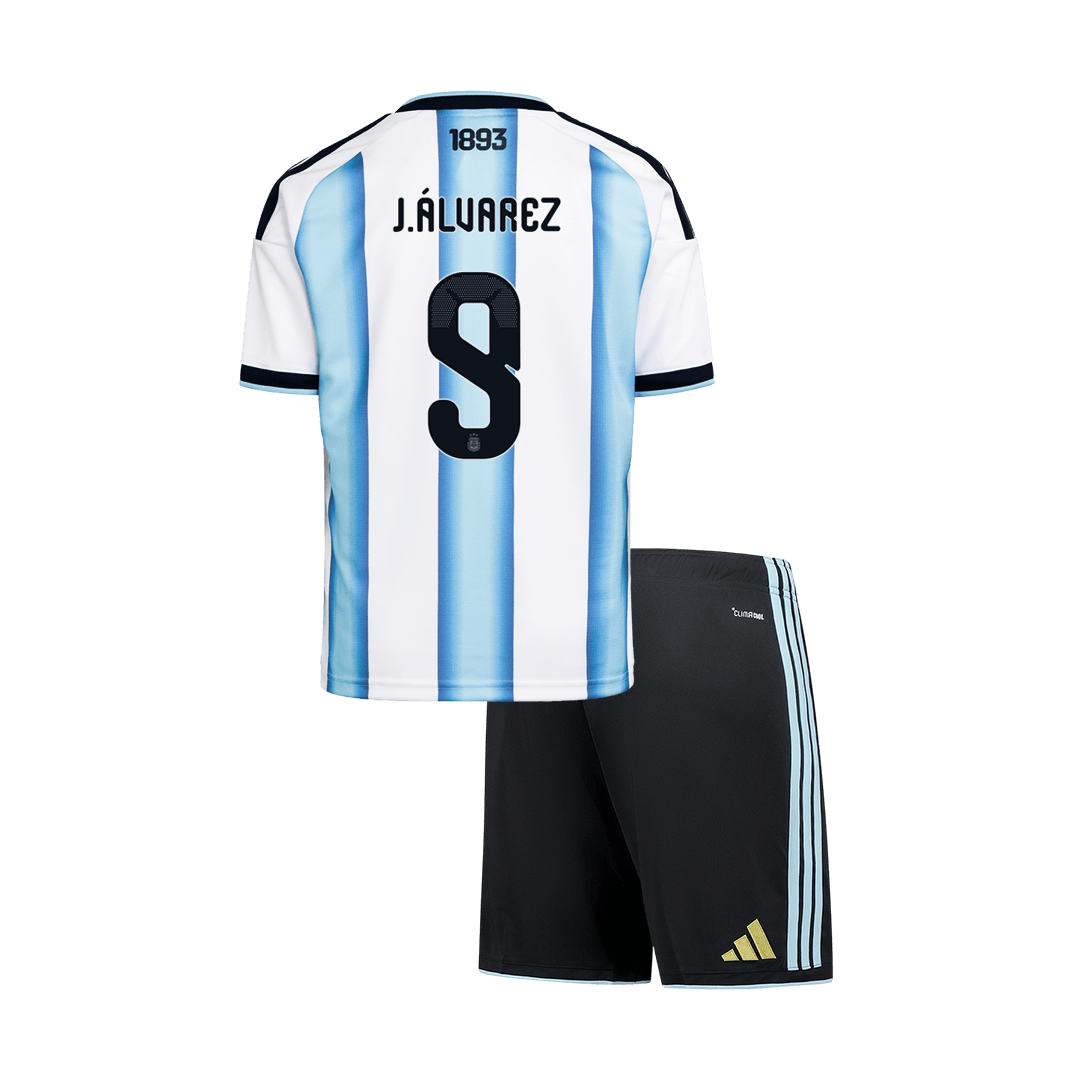 Argentina VM Hjemmedraktsett Barn 2026 J.ÁLVAREZ #9 [PREMIUM]