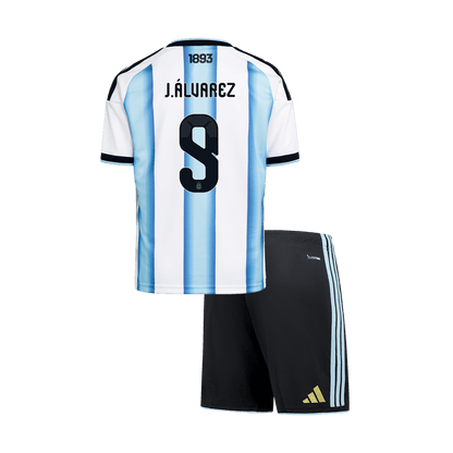 Argentina VM Hjemmedraktsett Barn 2026 J.ÁLVAREZ #9 [PREMIUM]