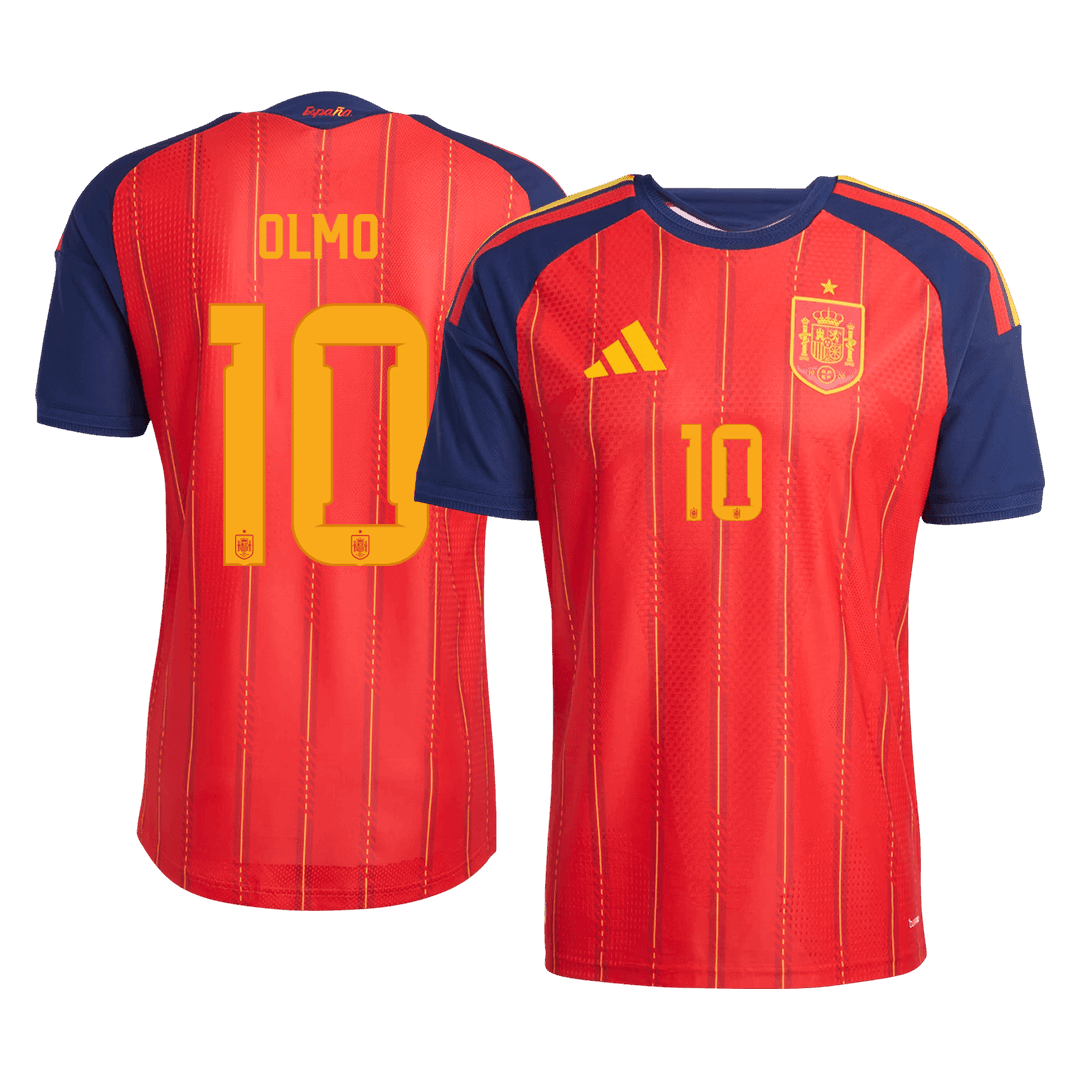 Spain VM Hjemmedrakt Spillerversjon 2026 OLMO #10 Slim Fit