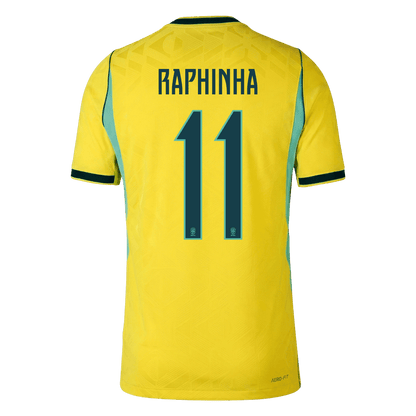 Brazil VM Hjemmedrakt Spillerversjon 2026 RAPHINHA #11 Slim Fit